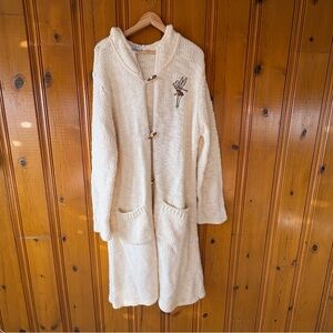 Disney Ivory Knit Tinkerbell
Long Cardigan Hooded Sweater
Duster Size XXL.